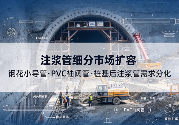梅江注浆管细分市场扩容，隧道钢花小导管、PVC 袖阀管、桩基后注浆管需求分化